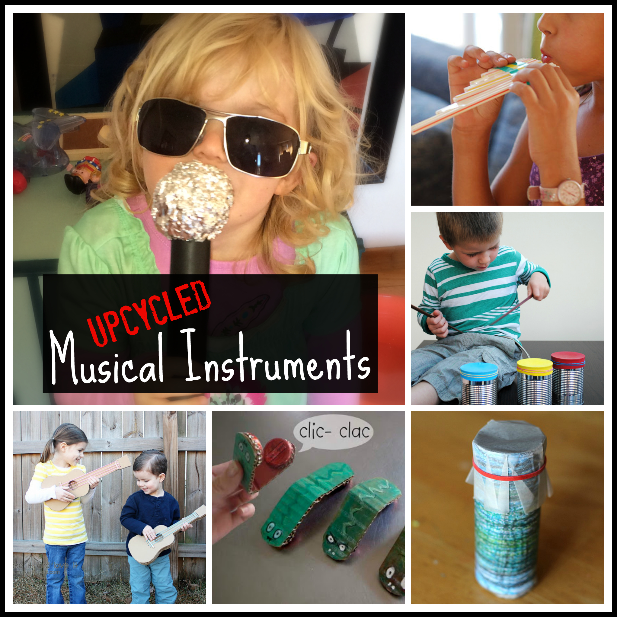 upcycled musical instruments