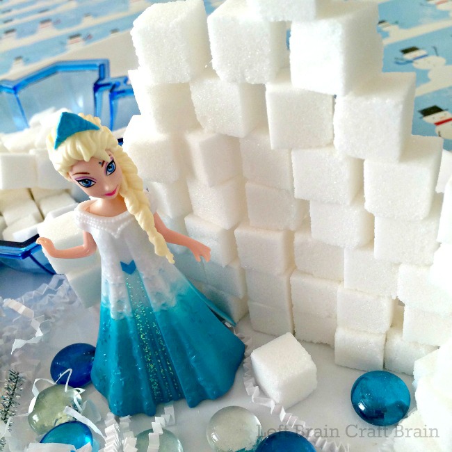Sugar Cube Invitation to Build Elsa's Ice Palace Left Brain Craft Brain 2