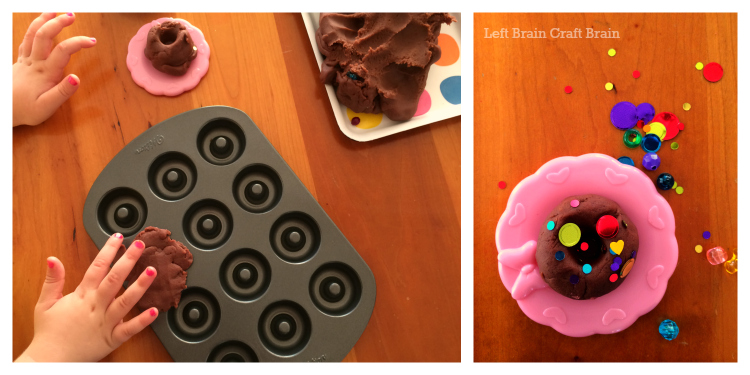 donut sensory play sparkles left brain craft brain