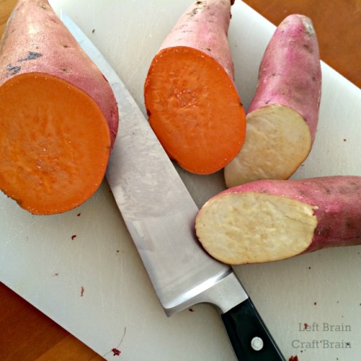 Cut Sweet Potatoes Left Brain Craft Brain