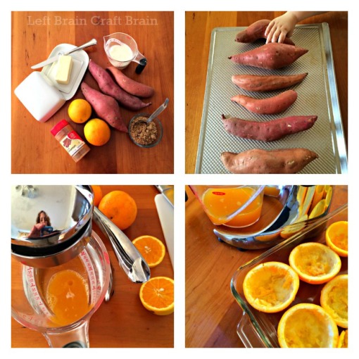 Sweet Potatoes in Orange Cups Steps 1 Left Brain Craft Brain