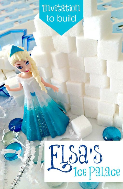 Building Elsa's Ice Palace out of sugar cubes is a fun and imaginative way to learn STEM skills. It's a perfect activity for your preschool and elementary school aged architects!