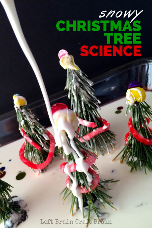 Decorate a miniature Christmas tree forest and make it snow with gooey oobleck! Perfect for messy, science fun that builds STEM / STEAM skills in your kids.
