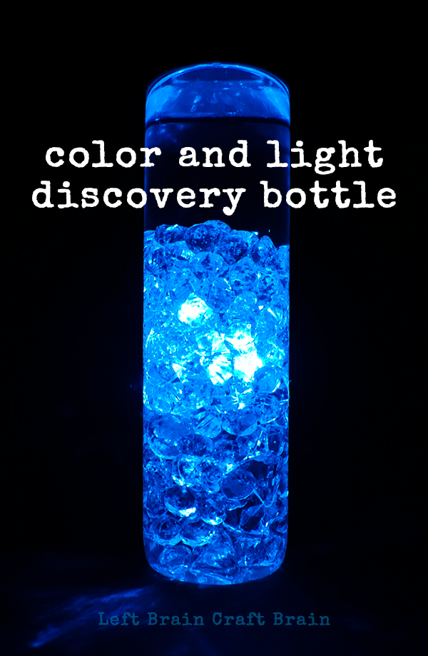 Be mesmerized by color and light with this easy to make discovery bottle for kids.