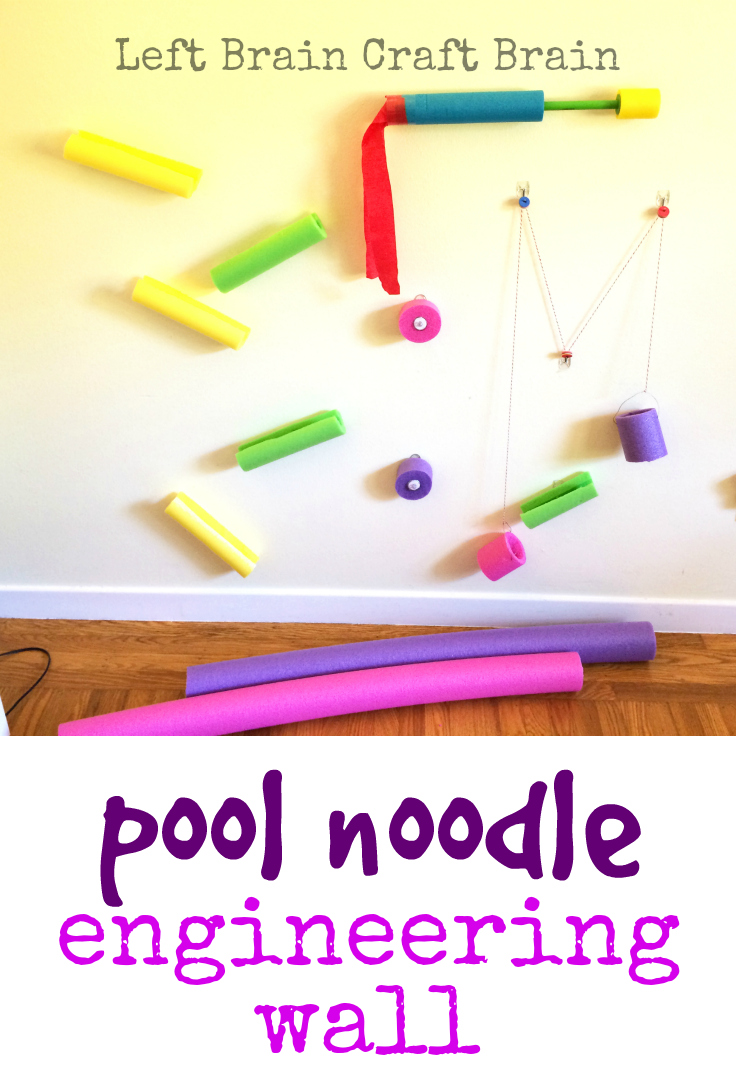 Make this awesome pool noodle engineering wall with your kids for some fun summertime STEM learning.