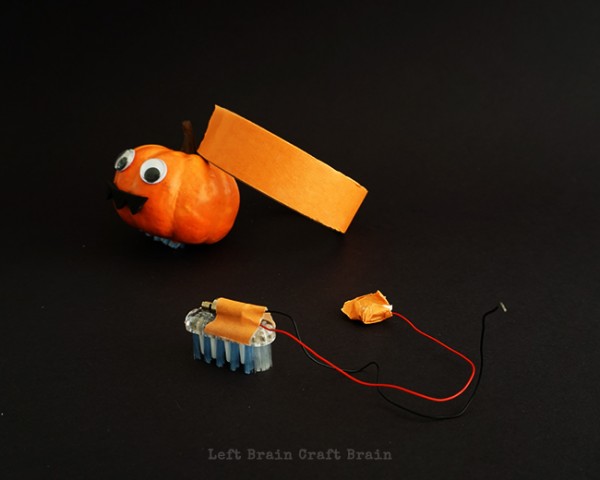 How to Make Pumpkin Brush Bots for Halloween - Left Brain Craft Brain
