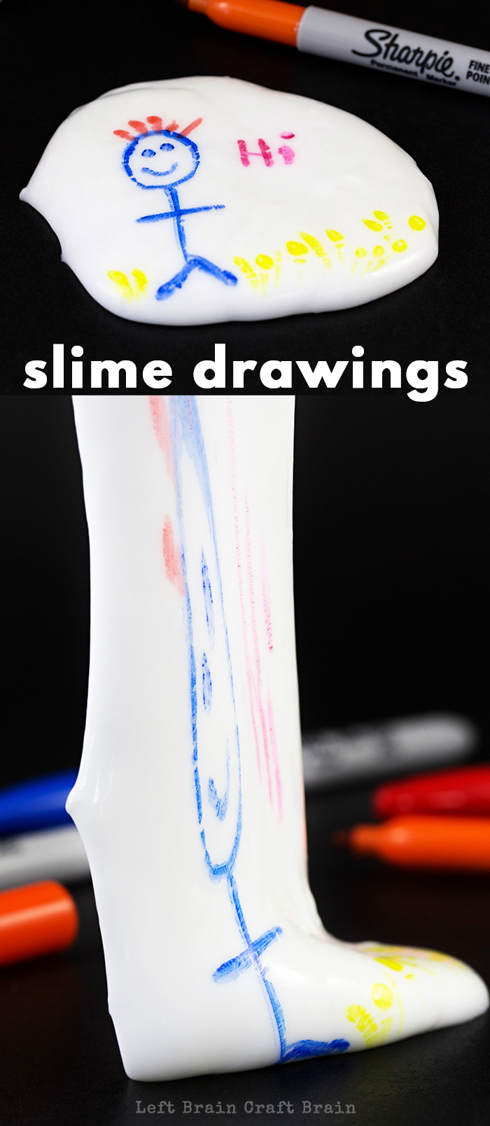 Slime drawings put a new spin on an old standby by using slime as a canvas for your art. Just draw, stretch and have fun! Five minute crafts made fun.