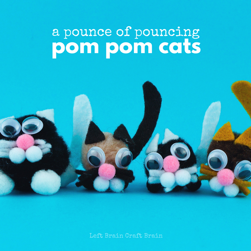 This adorable pouncing pom pom cats craft is actually an engineering project in disguise.