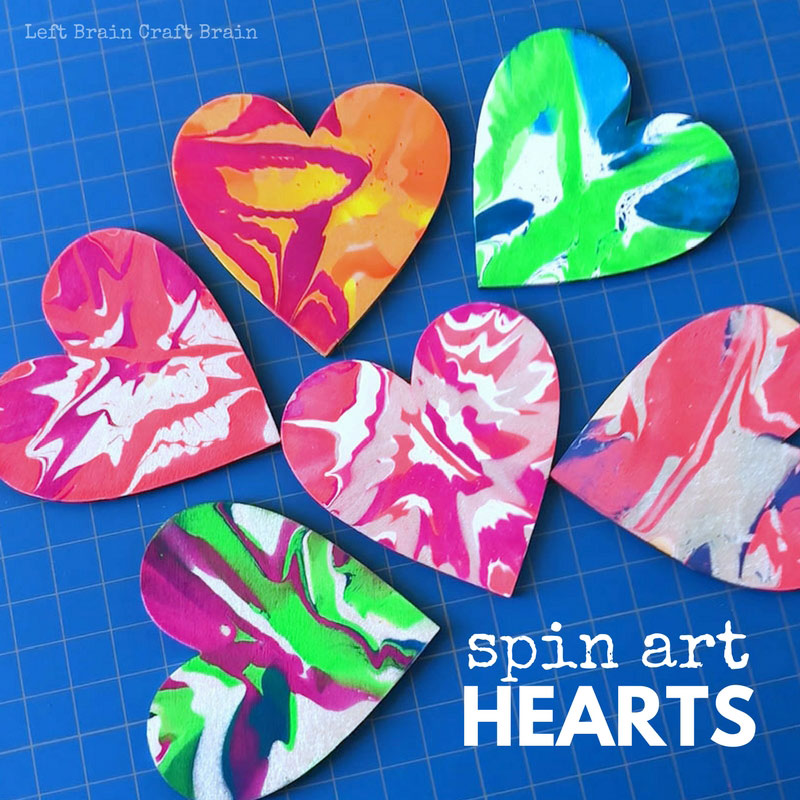 Get out the salad spinner, do some spin painting and make these gorgeous Spin Art Hearts!! They're gorgeously swirly and every heart is unique, just like the kids that make them. And the science behind the swirl makes them a perfect STEAM project! They make great Valentines too!
