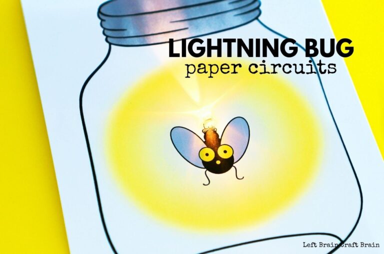 How to Make a Lightning Bug Paper Circuit Card - Left Brain Craft Brain