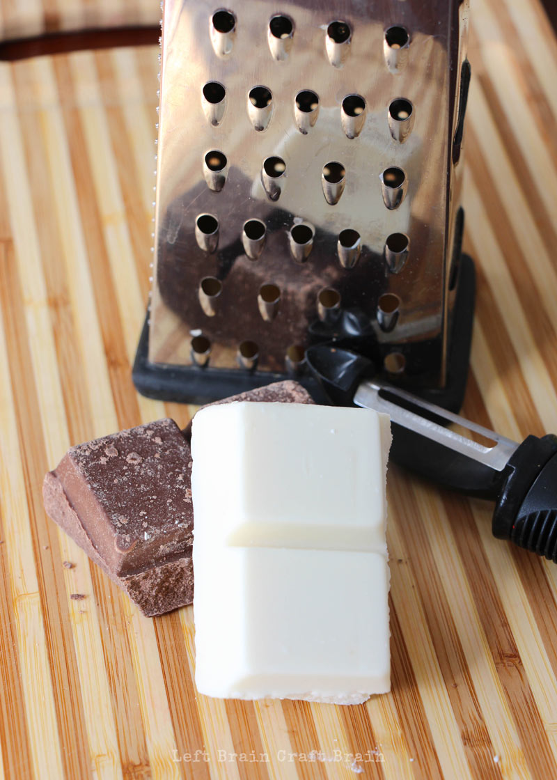Chocolate rocks chocolate blocks and graters