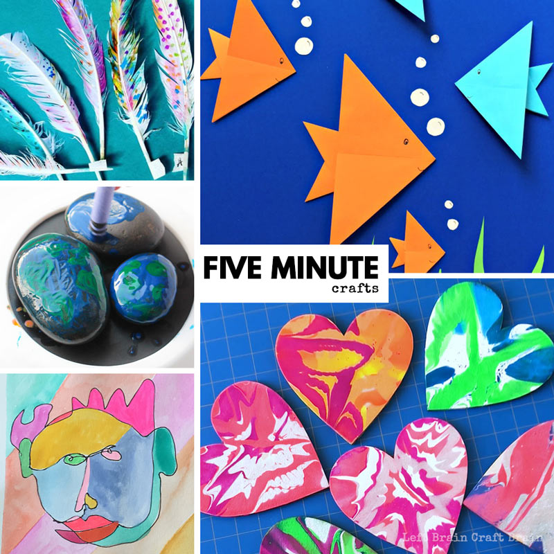 five minute crafts and five minute art projects for kids