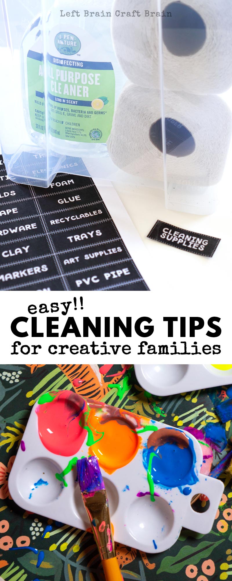 If you have a creative family, your house may be filled with supplies and projects. Try these simple cleaning tips for creative families to keep your house in order without sacrificing the fun.