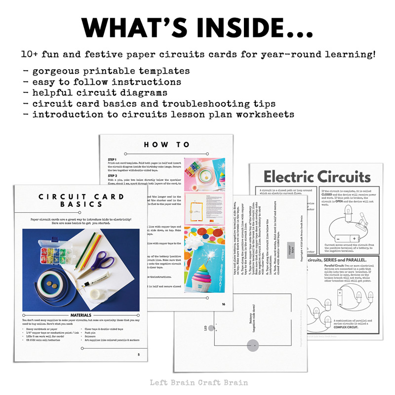 what's inside paper circuits for kids