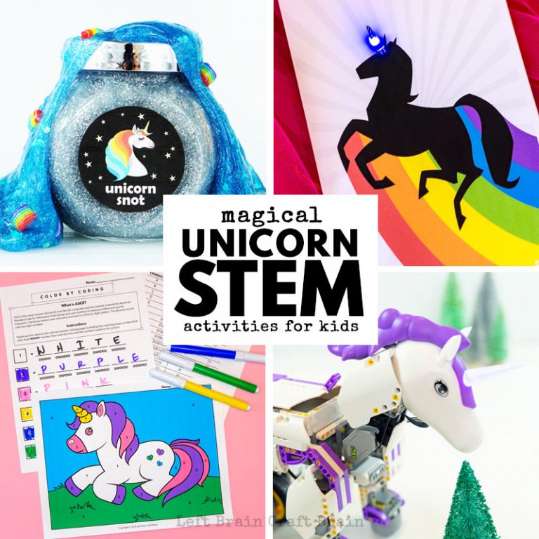 Magical Unicorn STEM Activities for Kids - Left Brain Craft Brain