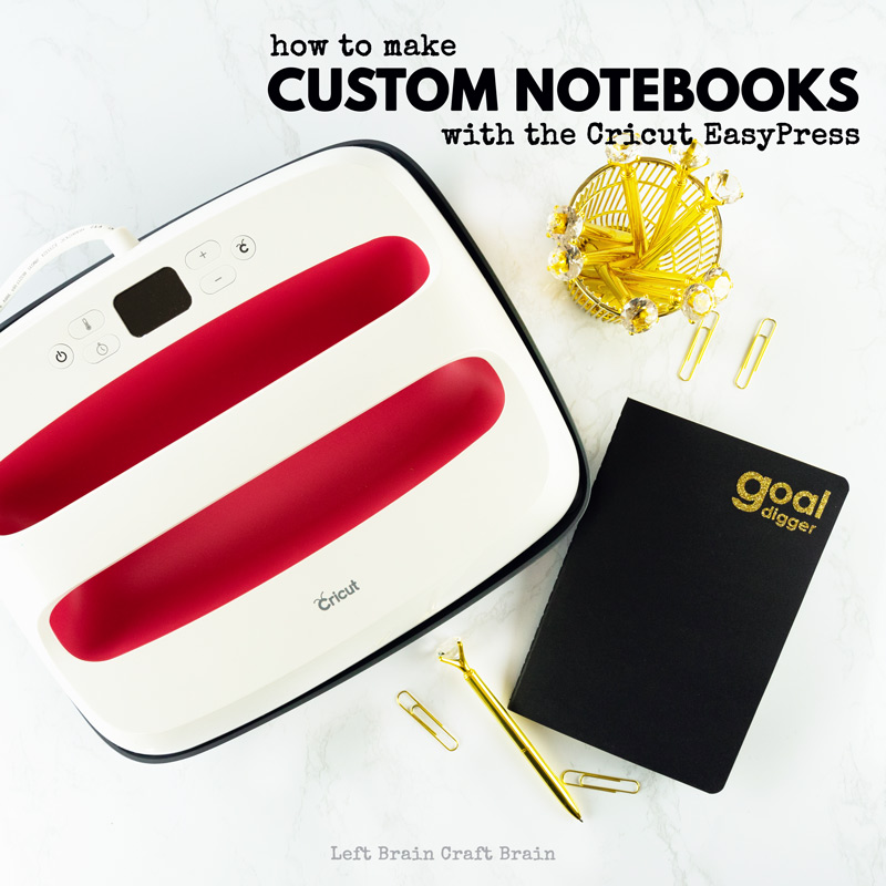 Inspire your next big success with the Goal Digger custom notebooks. The cool journals are super easy to make with a Cricut EasyPress and Cricut Maker and HTV iron-on vinyl. Perfect for bullet journaling, travel journals, daily affirmations, and more.