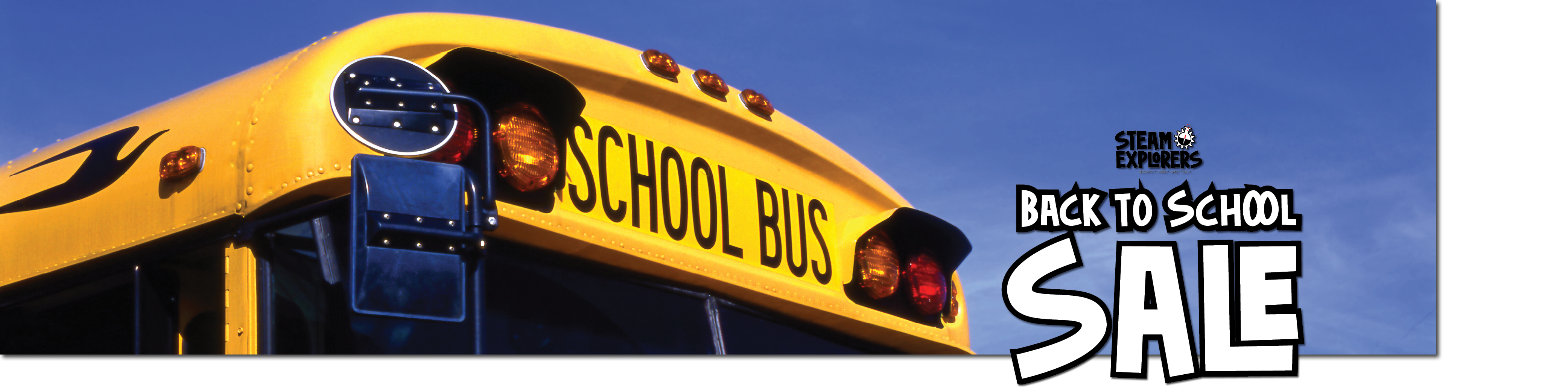 STEAM Explorers Back to School Sale 2000x500 school bus