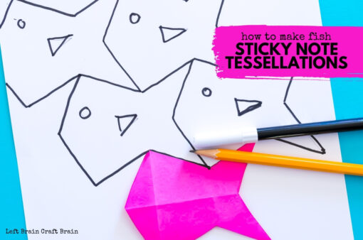 How to Make Fish Tessellations with Sticky Notes 680x450