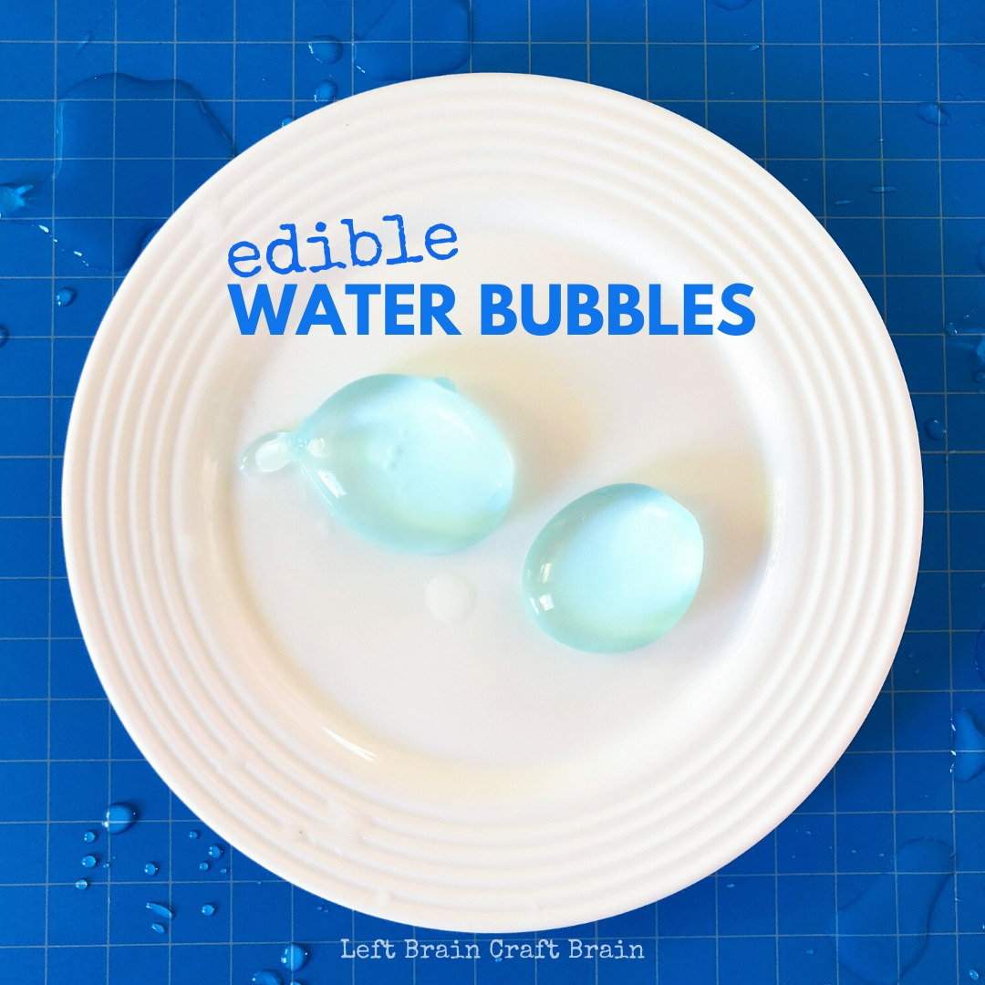 how to make edible water bubbles with bubble on plate