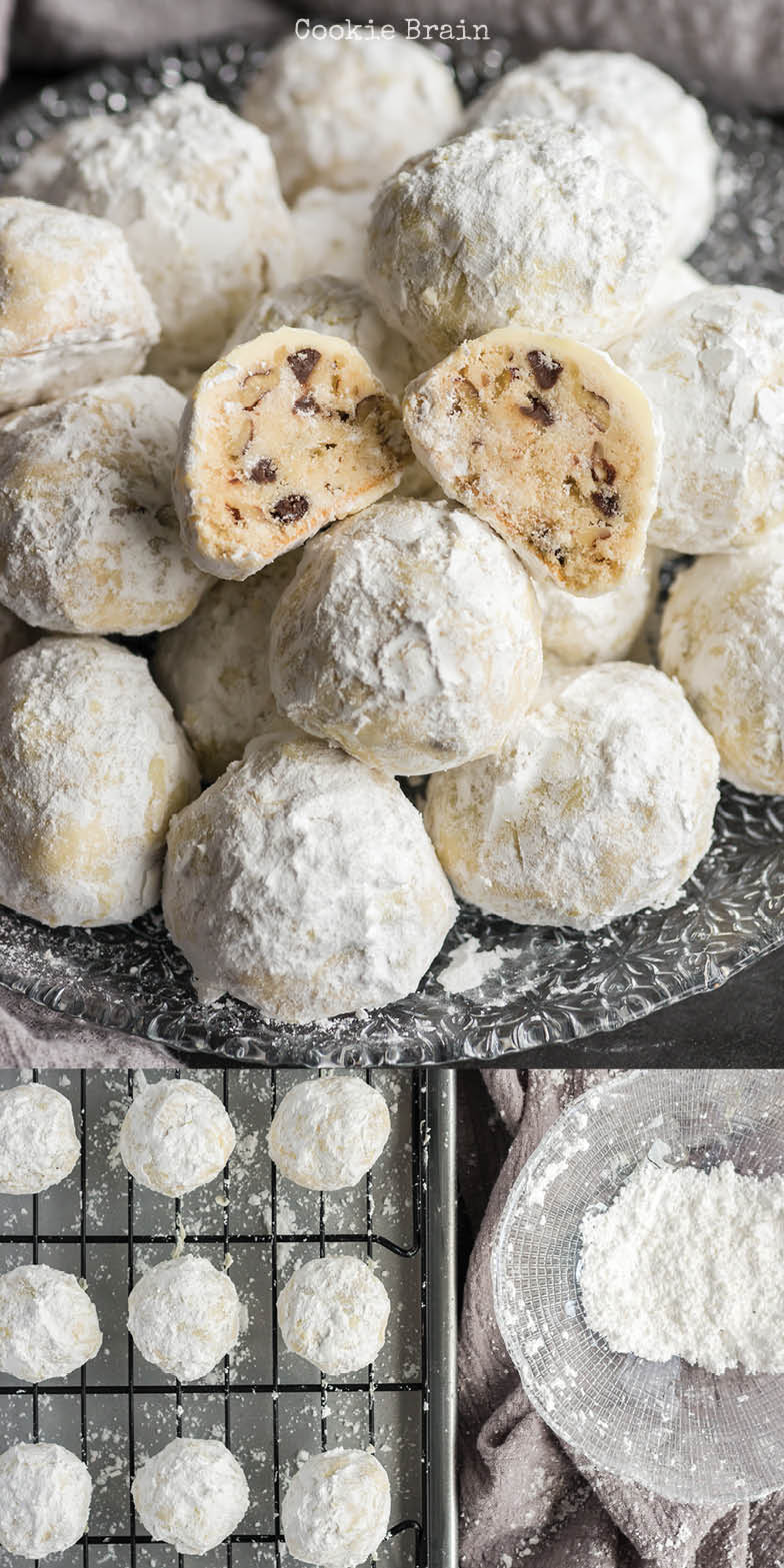 These buttery, melt-in-your-mouth chocolate chip snowball cookies are the perfect winter treat. Whether you call them Russian tea cakes or Mexican wedding cookies, you can call them amazing!