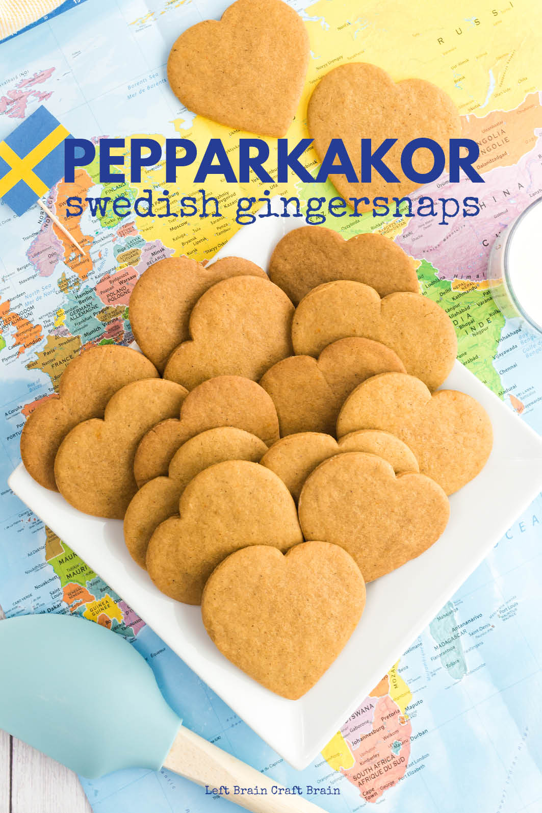 These crispy, sweet pepparkakor or Swedish gingersnap cookies have the perfect amount of spice. The gingernsnaps are perfect for Christmas / holiday giving or snacking any time of the year.