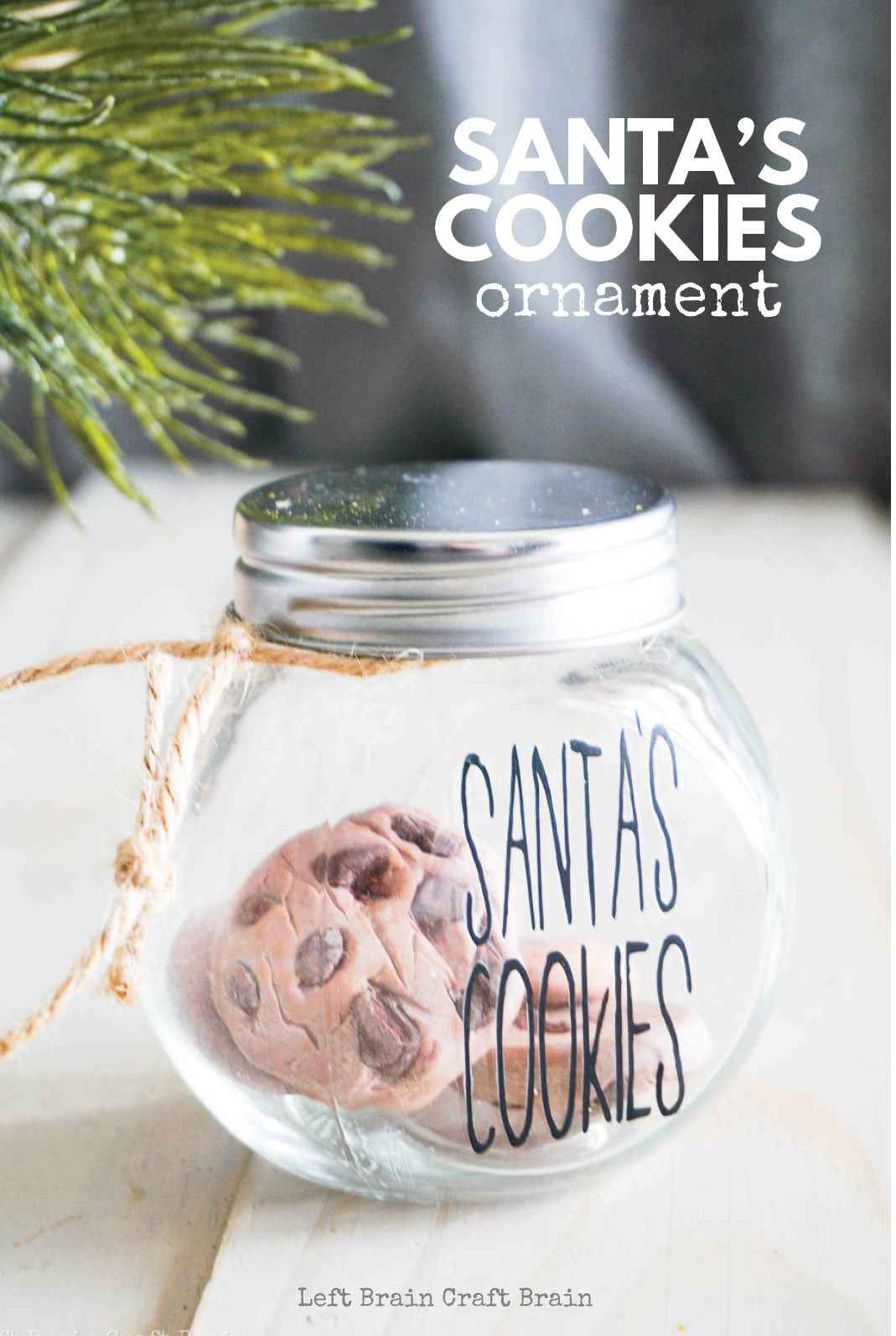Make this adorable Santa's Cookies DIY Christmas Ornament for a fun gift for the kids or activity to do with the kids. It makes a great gift along with a batch of homemade cookies, too. What a sweet Christmas tradition!