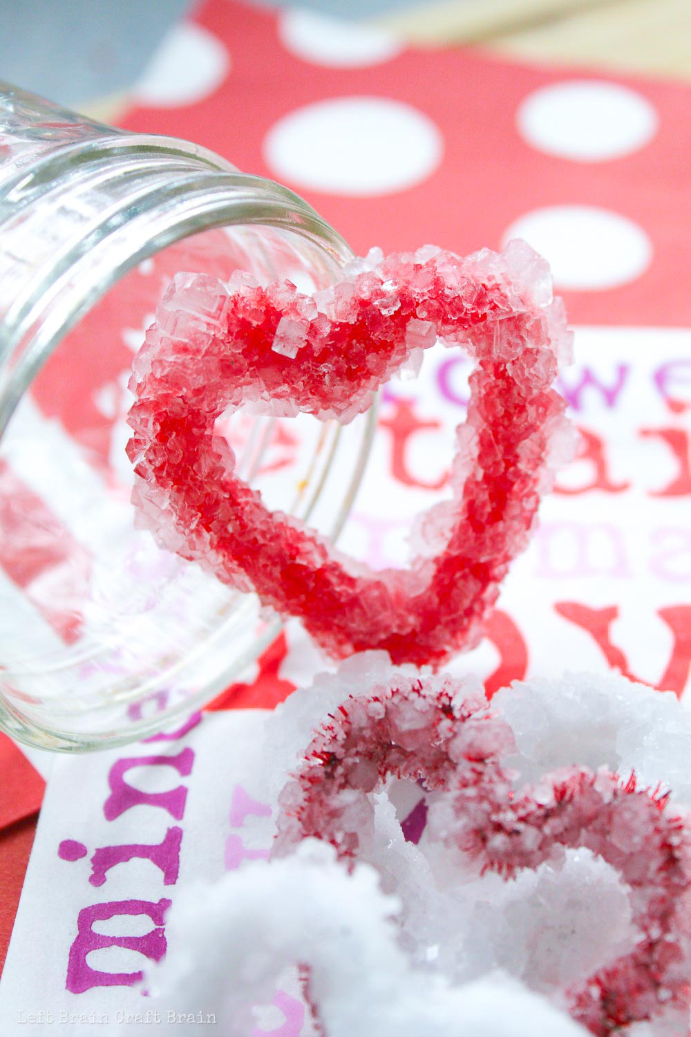 Valentine Heart Borax Crystals
