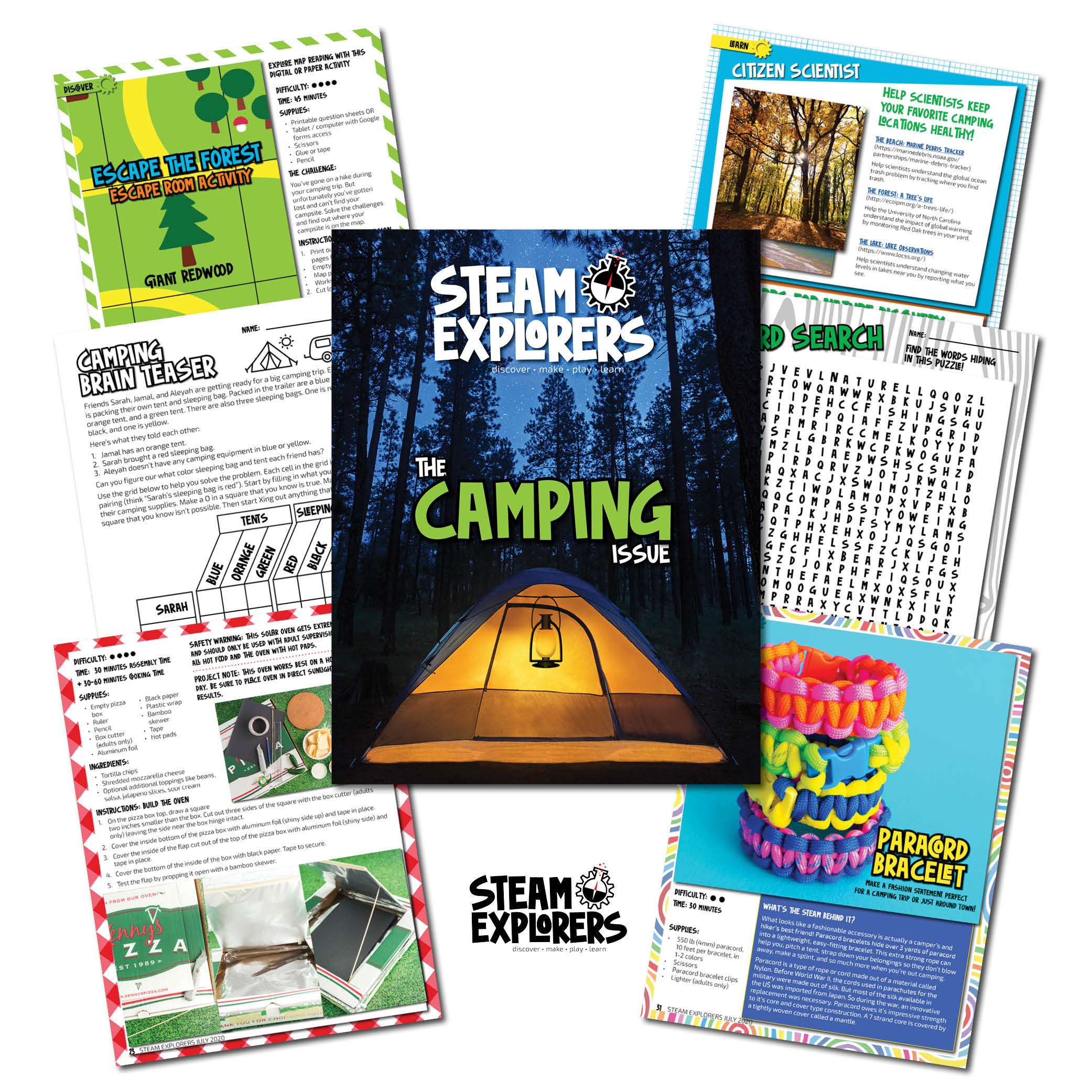 STEAM Explorers - Camping - Page Collage