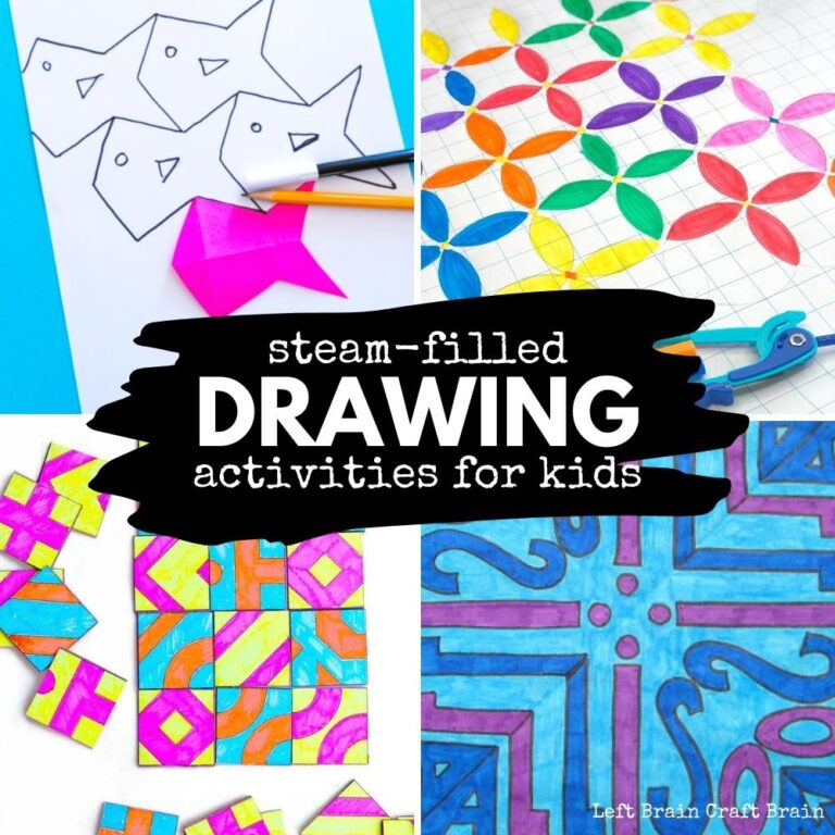 STEAM Drawing Activities for Kids - Left Brain Craft Brain