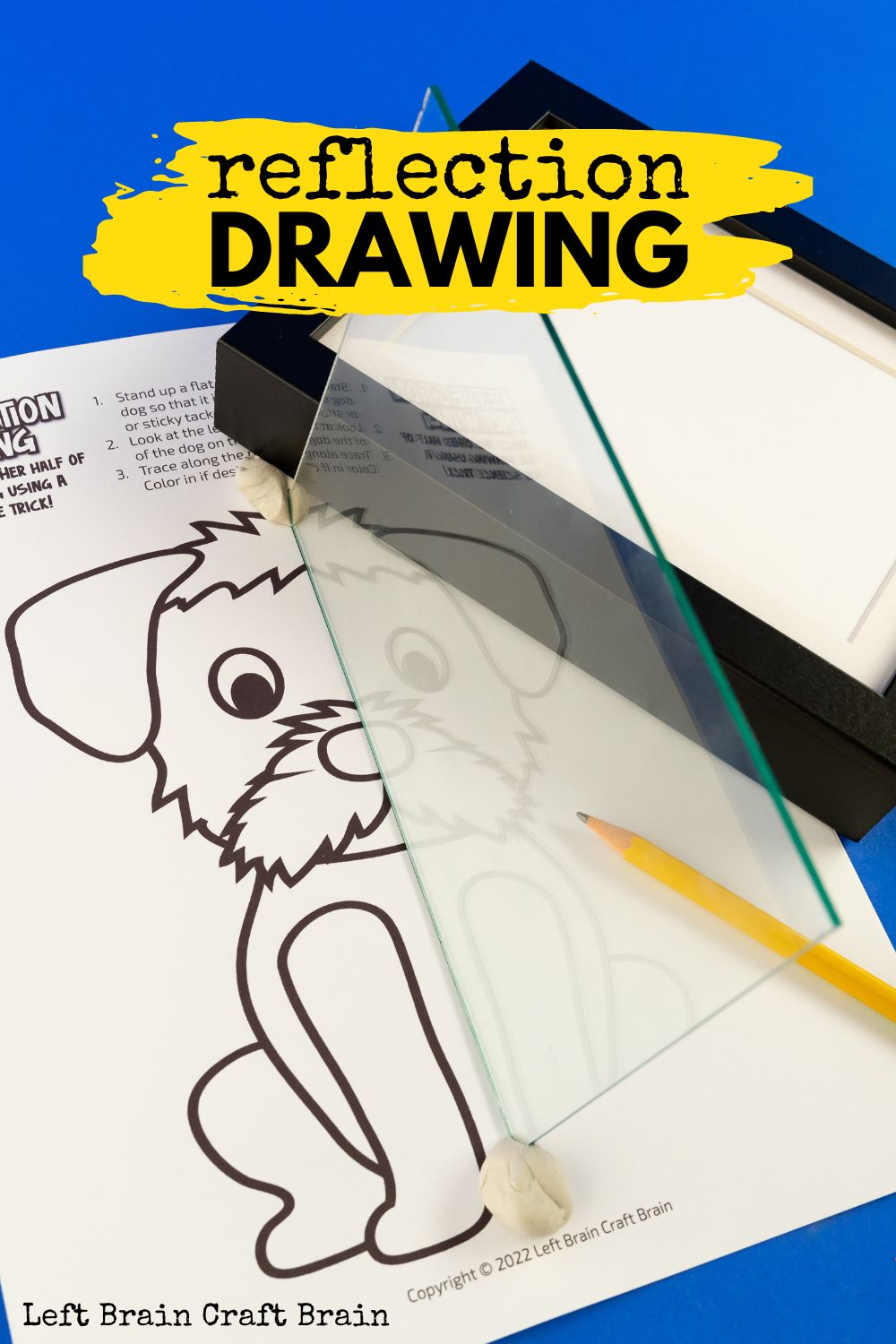Reflection drawing is a budget-friendly STEAM project. Kids will explore science of sight, symmetry math, plus art.